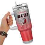 custom portland trail blazers gradient dots red curved tumbler best selling 1.webp