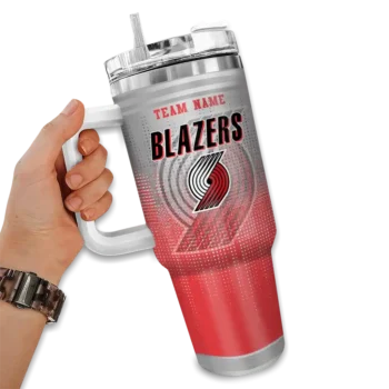 custom portland trail blazers gradient dots red curved tumbler fashion forward 1.webp