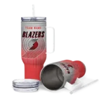 custom portland trail blazers gradient dots red curved tumbler best selling 1.webp
