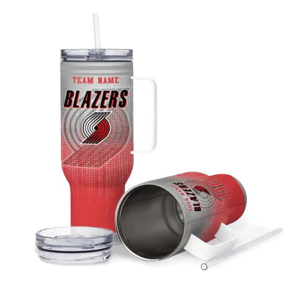 custom portland trail blazers gradient dots red curved tumbler high quality 1.webp