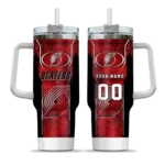 custom portland trail blazers hexagon armor red curved tumbler best selling 1.webp