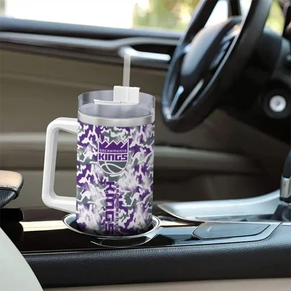 custom sacramento kings camo mashup purple white curved tumbler trendy 1.webp