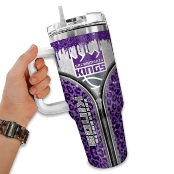 custom sacramento kings leopard zipper purple curved tumbler fashion forward 1.webp