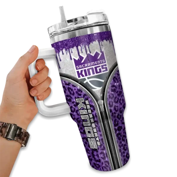 custom sacramento kings leopard zipper purple curved tumbler fashion forward 1.webp