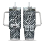 custom san antonio spurs bold diamonds silver curved tumbler best selling 1.webp