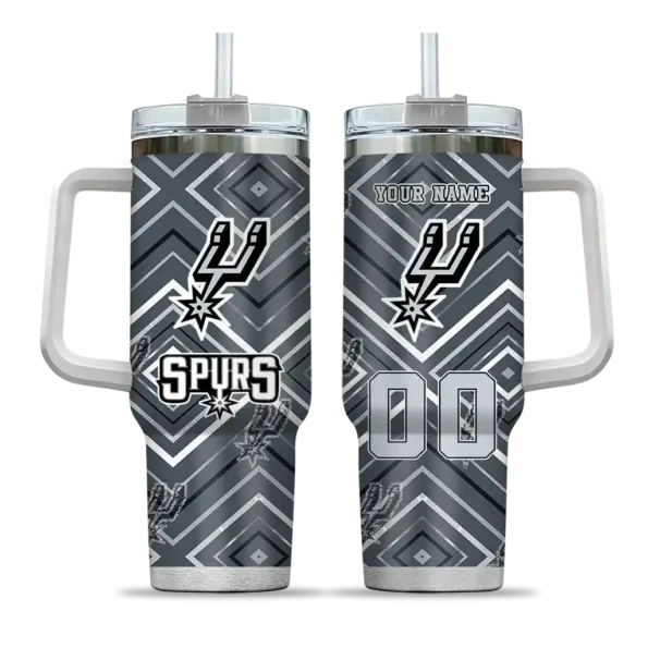 custom san antonio spurs bold diamonds silver curved tumbler best selling 1.webp