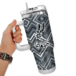 custom san antonio spurs bold diamonds silver curved tumbler best selling 1.webp