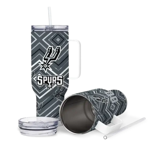 custom san antonio spurs bold diamonds silver curved tumbler high quality 1.webp