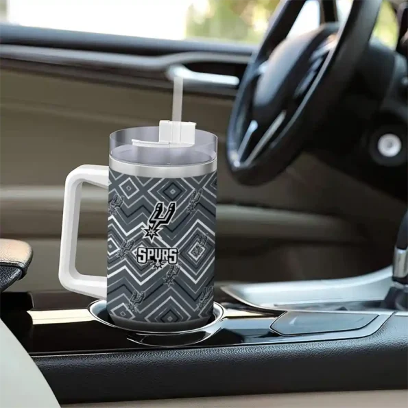 custom san antonio spurs bold diamonds silver curved tumbler trendy 1.webp