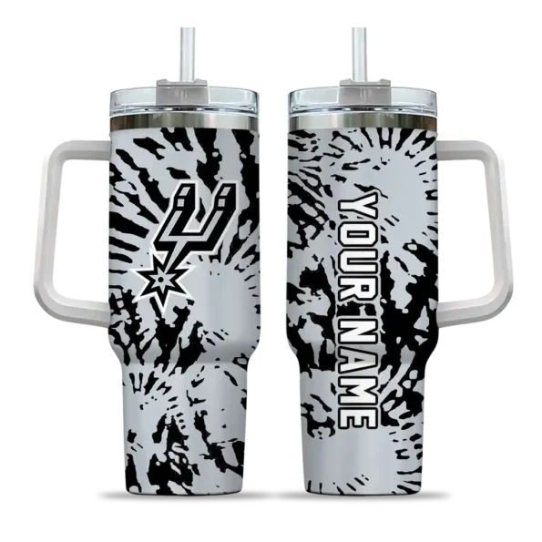 custom san antonio spurs burst swirl silver curved tumbler best selling 1.webp