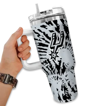 custom san antonio spurs burst swirl silver curved tumbler fashion forward 1.webp