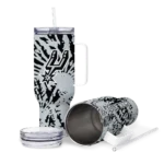 custom san antonio spurs burst swirl silver curved tumbler best selling 1.webp