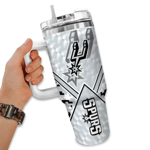 custom san antonio spurs chevron angle silver curved tumbler fashion forward 1.webp