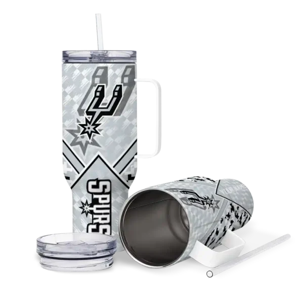 custom san antonio spurs chevron angle silver curved tumbler high quality 1.webp