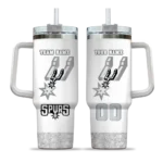 custom san antonio spurs geometric prism silver curved tumbler best selling 1.webp