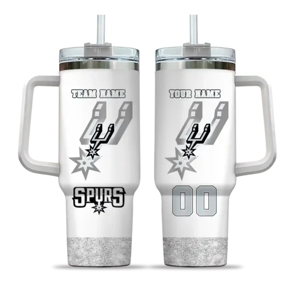 custom san antonio spurs geometric prism silver curved tumbler best selling 1.webp