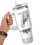 custom san antonio spurs geometric prism silver curved tumbler best selling 1.webp
