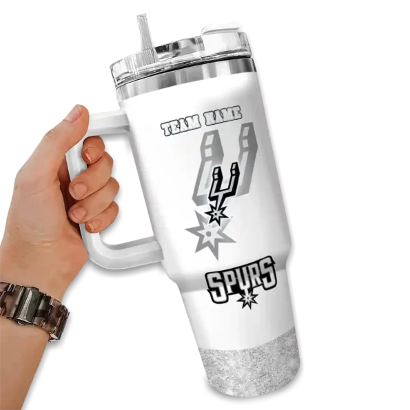 custom san antonio spurs geometric prism silver curved tumbler fashion forward 1.webp