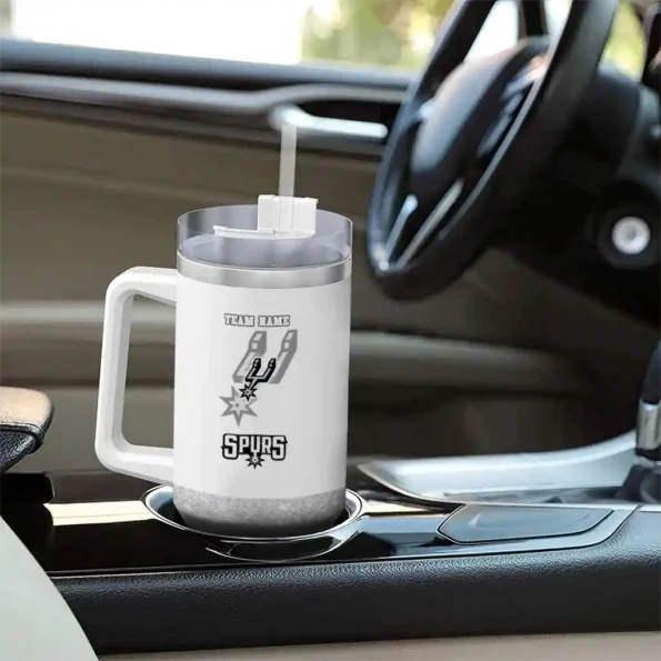 custom san antonio spurs geometric prism silver curved tumbler trendy 1.webp