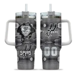 custom san antonio spurs superman shield silver gray curved tumbler best selling 1.webp