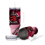 custom toronto raptors arrow burst red curved tumbler best selling 1.webp