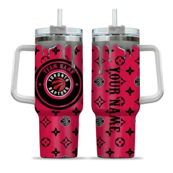custom toronto raptors bullseye drips red curved tumbler best selling 1.webp