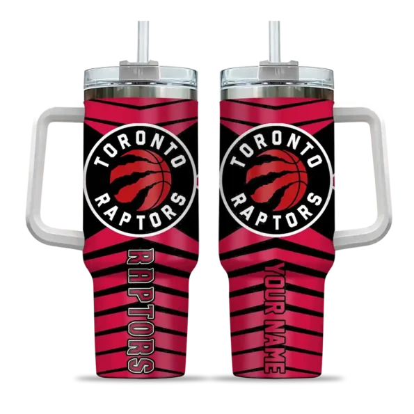custom toronto raptors chevron layers red curved tumbler best selling 1.webp
