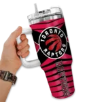 custom toronto raptors chevron layers red curved tumbler best selling 1.webp