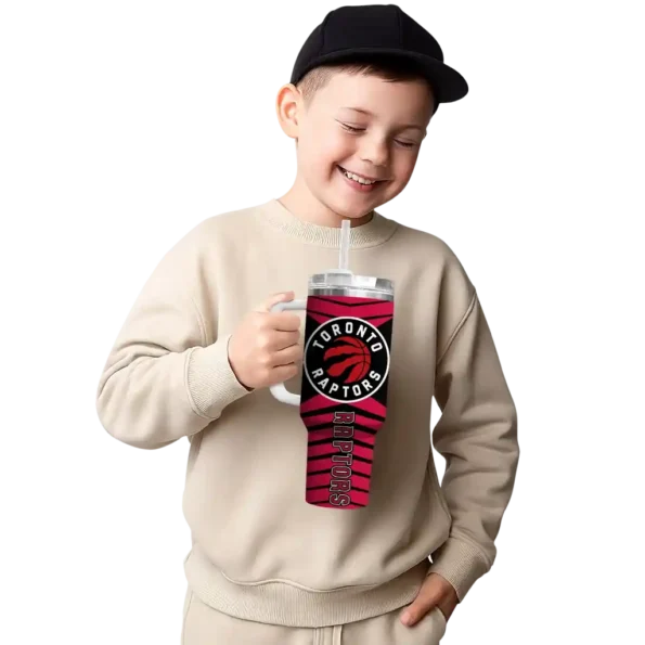 custom toronto raptors chevron layers red curved tumbler latest model 1.webp