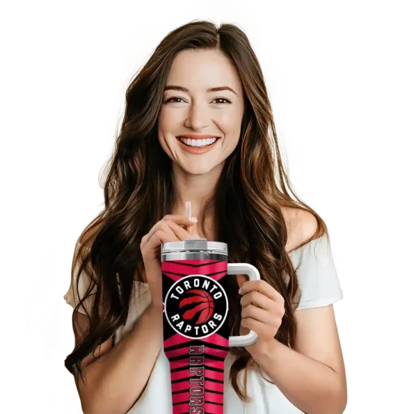 custom toronto raptors chevron layers red curved tumbler premium grade 1.webp