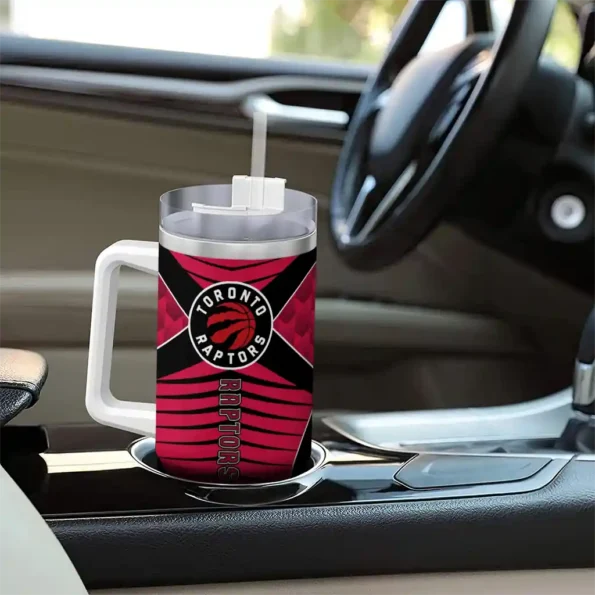 custom toronto raptors chevron layers red curved tumbler trendy 1.webp