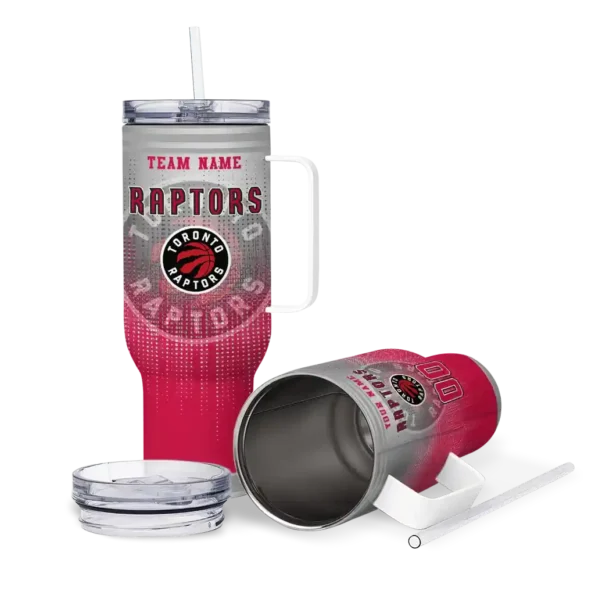 custom toronto raptors gradient dots red curved tumbler high quality 1.webp