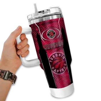 custom toronto raptors hexagon armor red curved tumbler fashion forward 1.webp