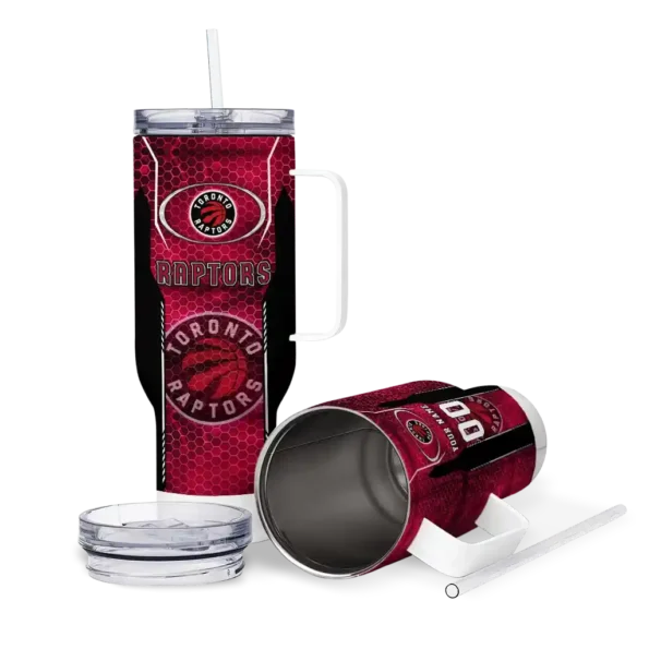 custom toronto raptors hexagon armor red curved tumbler high quality 1.webp