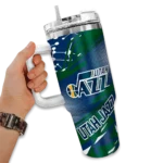 custom utah jazz abstract paths navy curved tumbler best selling 1.webp