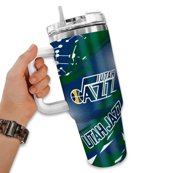 custom utah jazz abstract paths navy curved tumbler fashion forward 1.webp