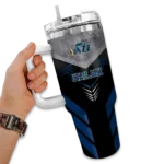 custom utah jazz arrow armor navy black curved tumbler best selling 1.webp