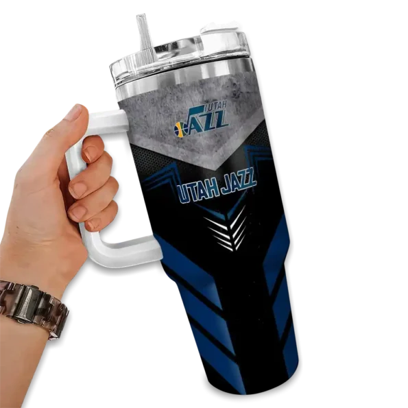 custom utah jazz arrow armor navy black curved tumbler fashion forward 1.webp