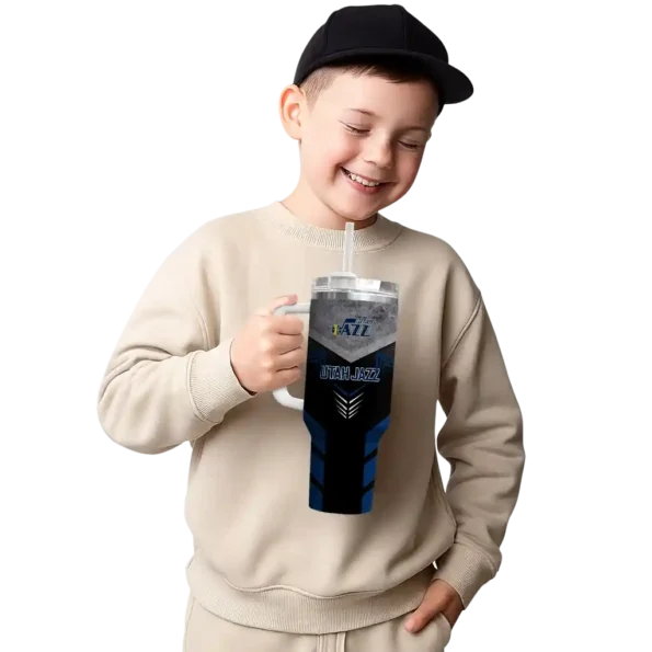 custom utah jazz arrow armor navy black curved tumbler latest model 1.webp