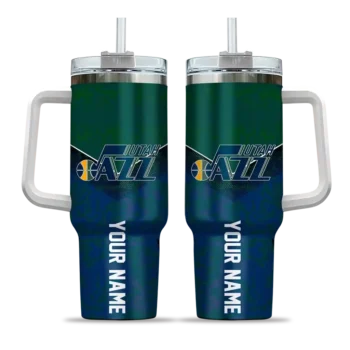 custom utah jazz chevron stripe navy curved tumbler best selling 1.webp
