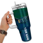 custom utah jazz chevron stripe navy curved tumbler best selling 1.webp
