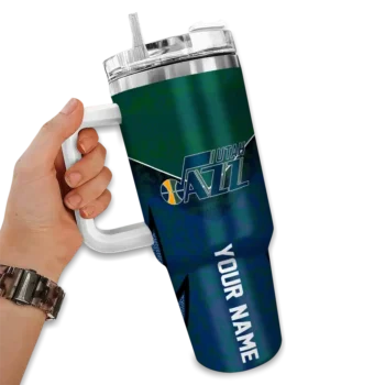 custom utah jazz chevron stripe navy curved tumbler fashion forward 1.webp
