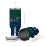 custom utah jazz chevron stripe navy curved tumbler best selling 1.webp