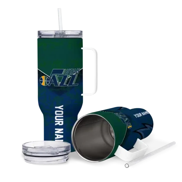 custom utah jazz chevron stripe navy curved tumbler high quality 1.webp