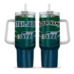 custom utah jazz hex texture navy curved tumbler best selling 1.webp