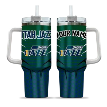 custom utah jazz hex texture navy curved tumbler best selling 1.webp