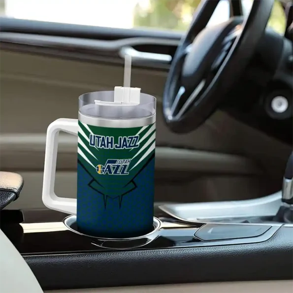 custom utah jazz hex texture navy curved tumbler trendy 1.webp