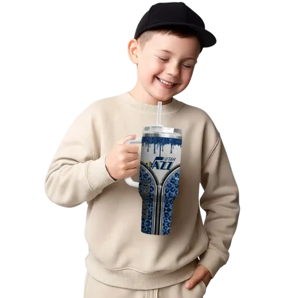 custom utah jazz leopard zipper navy curved tumbler latest model 1.webp