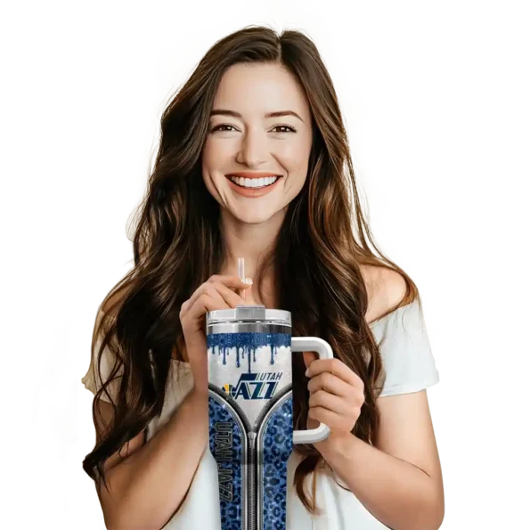 custom utah jazz leopard zipper navy curved tumbler premium grade 1.webp