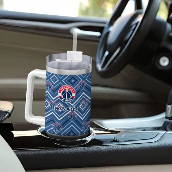custom washington wizards bold diamonds blue curved tumbler trendy 1.webp